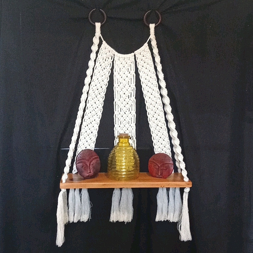 Macrame shelf